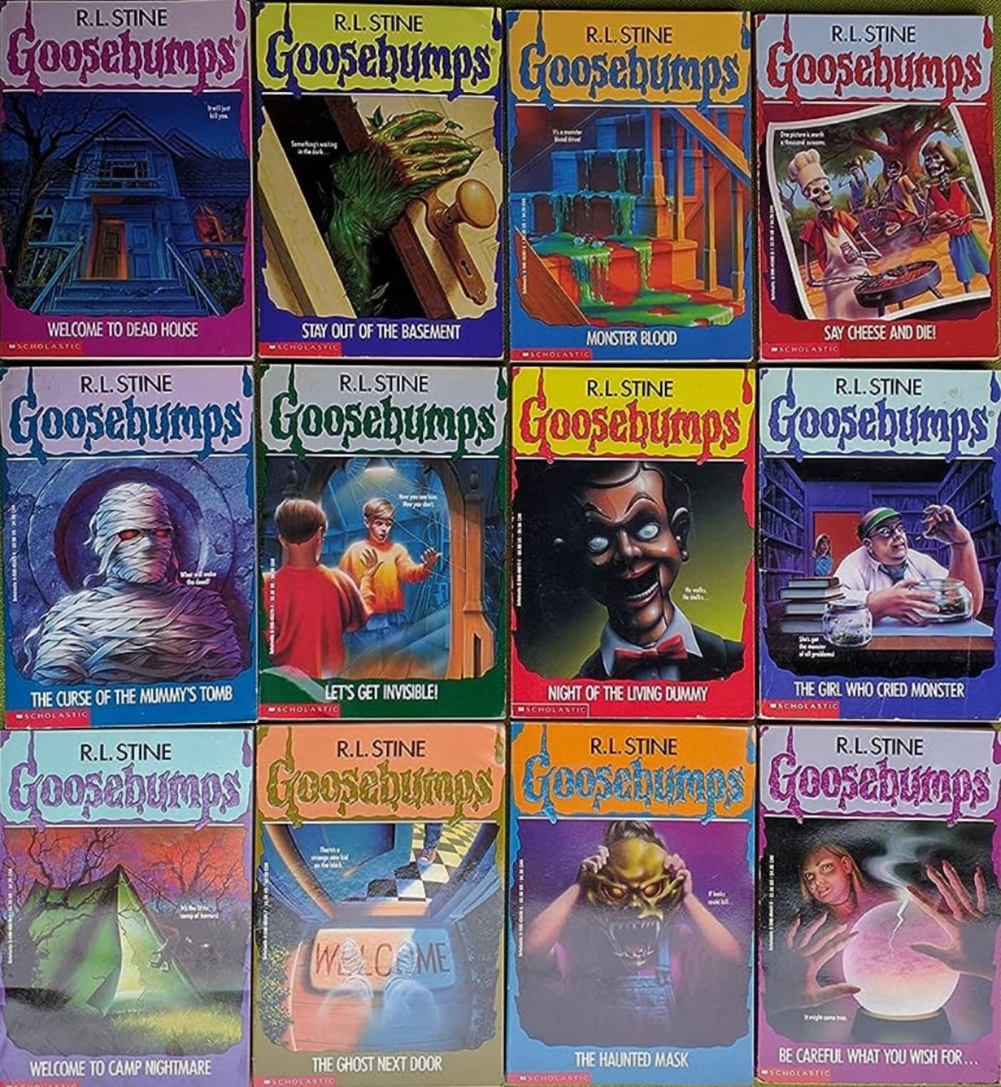 goosebumps original books - R.L.Stine R.L.Stine R.L.Stine R.L.Stine Goosebumps Goosebumps Goosebumps Goosebumps kiyis Somethingtasting V a painter One picture work Welcome To Dead House Mscholastic R.L.Stine Stay Out Of The Basement Scholastic R.L.Stine M